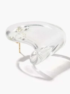 New Annika Inez Glossy Fold Over Earrings Handmade Jewelry