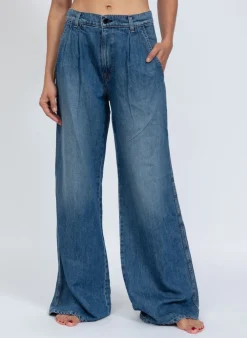 Best ASKK NY Light Weight Pleated Trouser Denim Bottoms