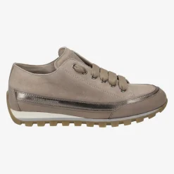Fashion Candice Cooper Janis Low Sneaker Strip Taupe Gold Metallic Shoes