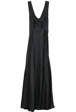 Best Ciao Lucia Reine Black Satin Maxi Dress Dresses