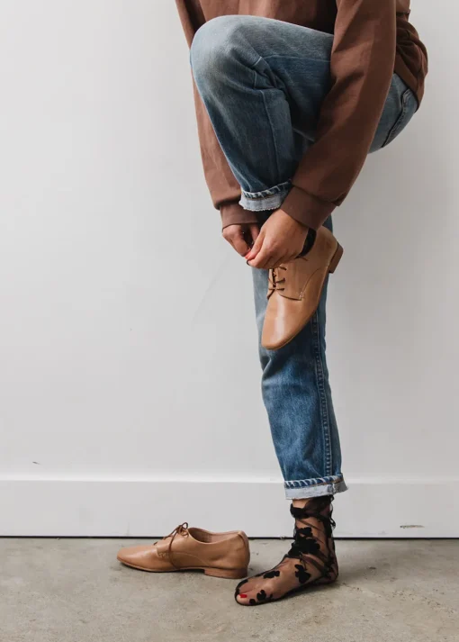 Fashion Either Or Cognac Brown Oxford Shoes Shoes