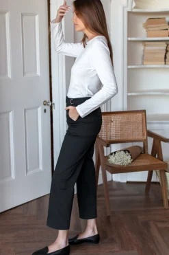 Fashion Emerson Fry Essential Black Twill Pant Bottoms