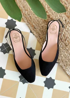 Best Emerson Fry Slingback Flat - Black Suede Shoes