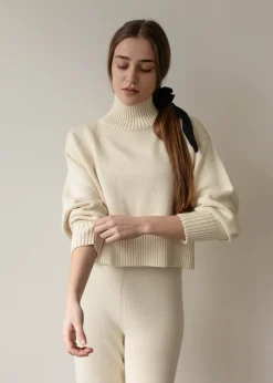 Best First Rite Cotton Crop Knit Ivory Tops