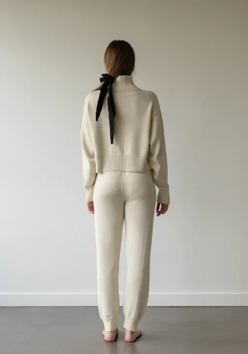 Best First Rite Cotton Crop Knit Ivory Tops
