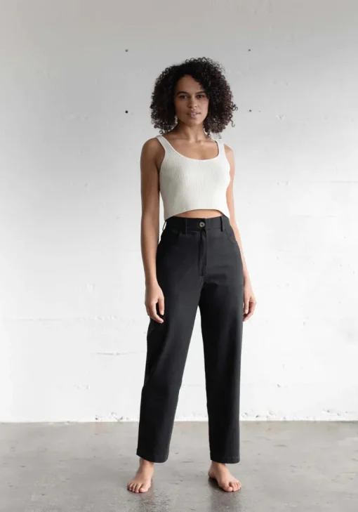 Clearance First Rite Narrow Trouser in Black Bottoms