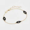Clearance Jennifer Zeuner Nazar Romy Bracelet in Gold/ Black Enamel Handmade Jewelry