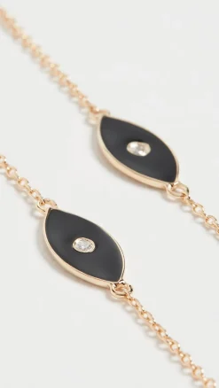 Clearance Jennifer Zeuner Nazar Romy Bracelet in Gold/ Black Enamel Handmade Jewelry