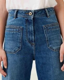Fashion Johnny O High Rise Denim - Vintage Blue Bottoms