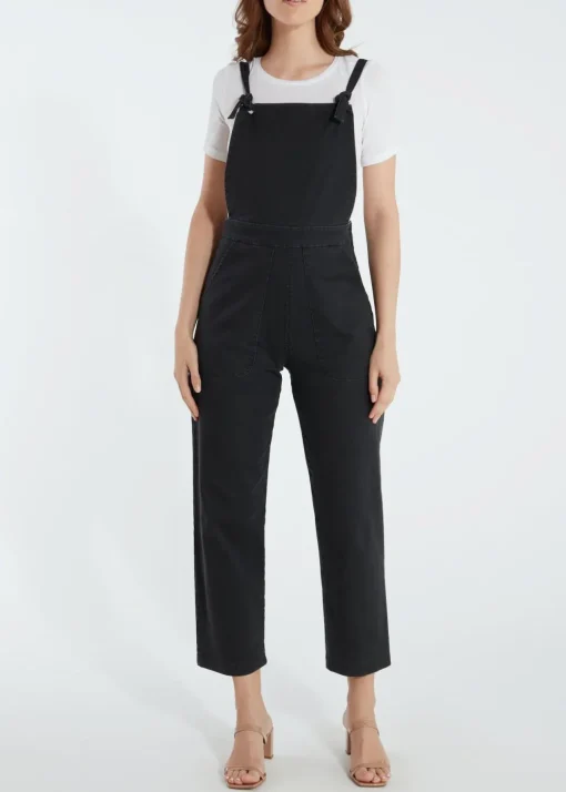 Fashion Loup Knot Overalls l Black Bottoms