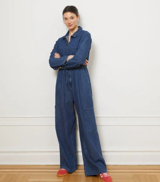 Fashion Loup Spencer Jumpsuit Indigo Denim Bottoms