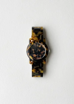 Fashion Machete Mono Watch | Classic Tortoise Handmade Jewelry