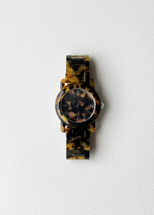 Fashion Machete Mono Watch | Classic Tortoise Handmade Jewelry