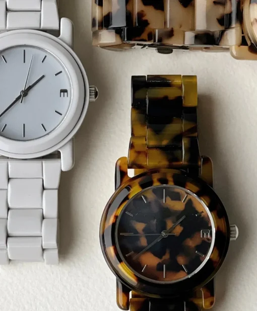 Fashion Machete Mono Watch | Classic Tortoise Handmade Jewelry