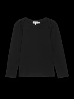 Fashion Nation LTD Amelie Envelope Neck Top in Jet Black Tops