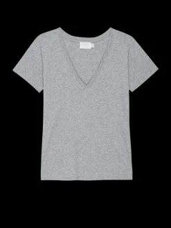 Fashion Nation Ltd Blair Tee in Heather Grey Tops