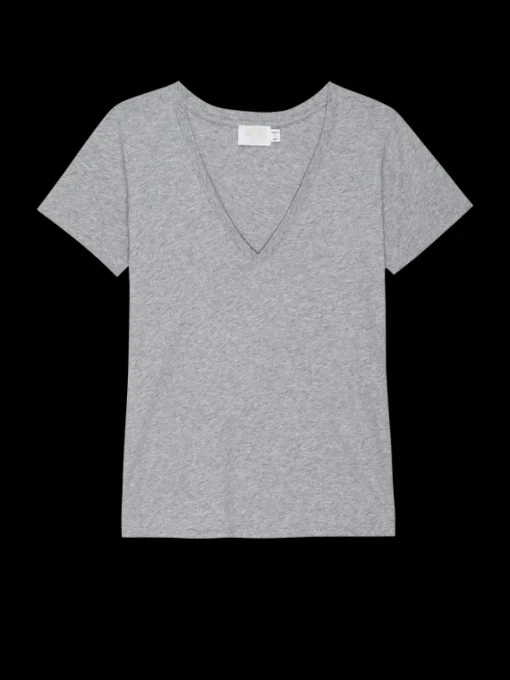 Fashion Nation Ltd Blair Tee in Heather Grey Tops
