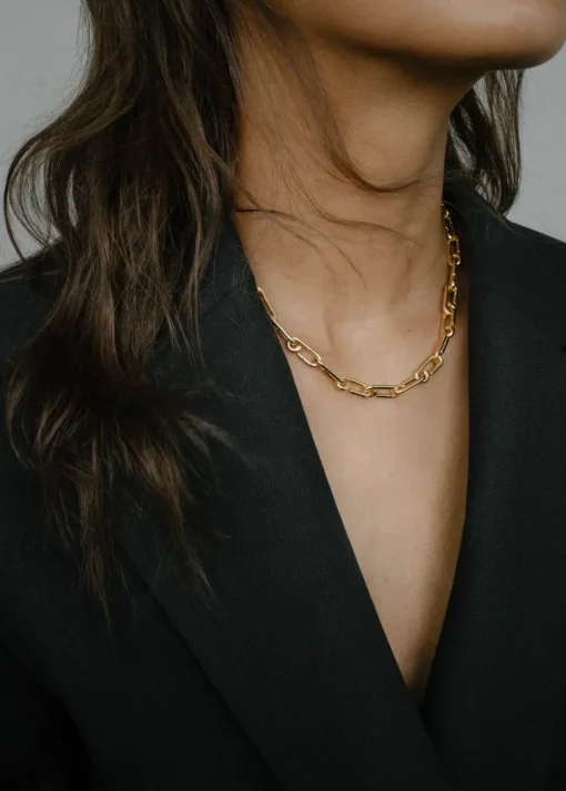 New Otiumberg Signature Gold Arena Chain Necklace Handmade Jewelry