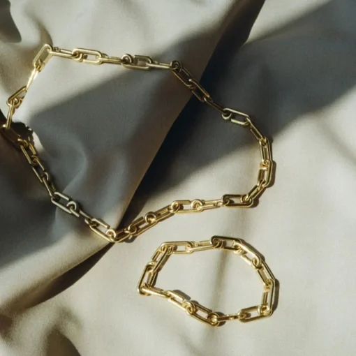 New Otiumberg Signature Gold Arena Chain Necklace Handmade Jewelry