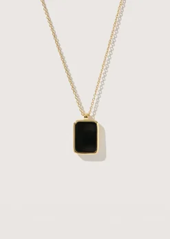 Hot Otiumberg Tag Inlay Pendant in Black Onyx Handmade Jewelry