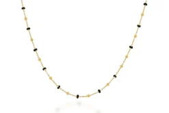 Best Rachel Reid Black Enamel Chain Necklace Handmade Jewelry