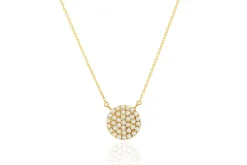 Best Rachel Reid Mini Diamond Circle Necklace Handmade Jewelry