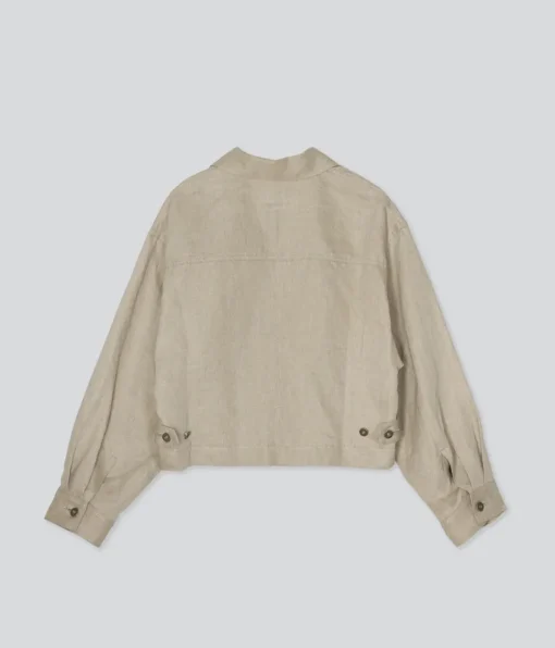 Discount Sayaka Davis Cropped Jacket in Light Taupe Tops|Outerwear