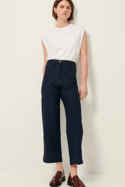 New Sessun Cookie High Rise Wide Leg Denim in Dark Indigo Bottoms