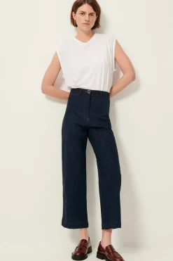 New Sessun Cookie High Rise Wide Leg Denim in Dark Indigo Bottoms
