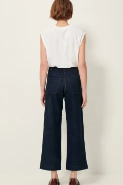 New Sessun Cookie High Rise Wide Leg Denim in Dark Indigo Bottoms