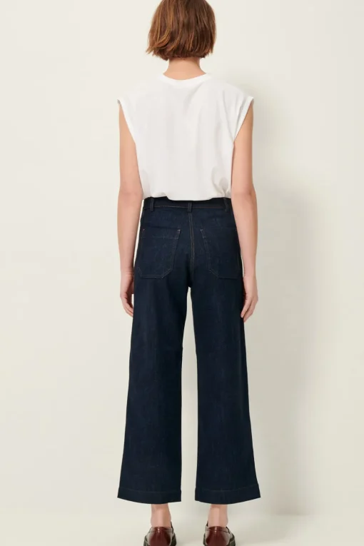 New Sessun Cookie High Rise Wide Leg Denim in Dark Indigo Bottoms