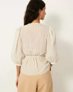 Discount Sessun Georgia Stripe Shirt Tops