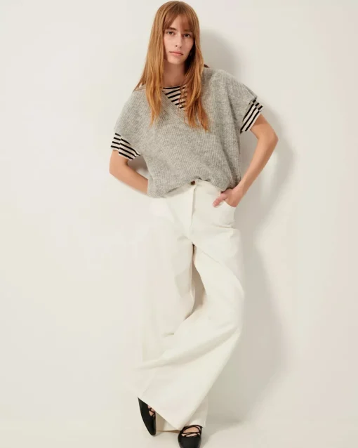 Outlet Sessun Matua Mid Grey Vest Sweater Tops
