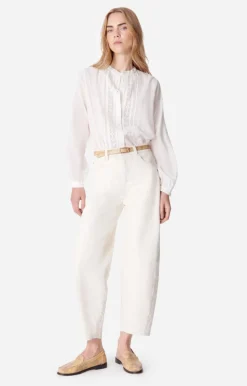 Hot Vanessa Bruno Caleb Denim Jeans in Ecru Bottoms