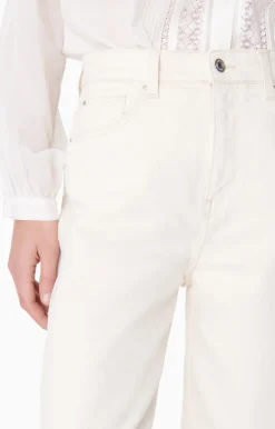 Hot Vanessa Bruno Caleb Denim Jeans in Ecru Bottoms