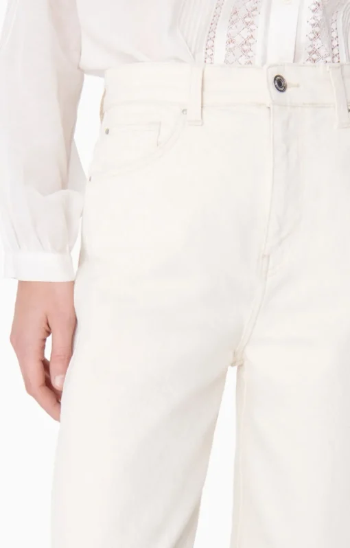 Hot Vanessa Bruno Caleb Denim Jeans in Ecru Bottoms