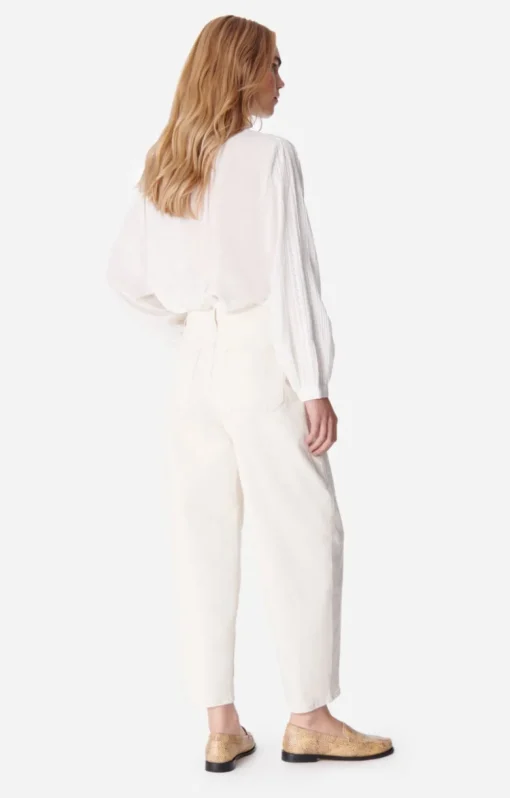 Hot Vanessa Bruno Caleb Denim Jeans in Ecru Bottoms