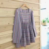 Clearance Vintage 70s Birds & Bees Stripe Peasant Top Vintage + Pre-Loved
