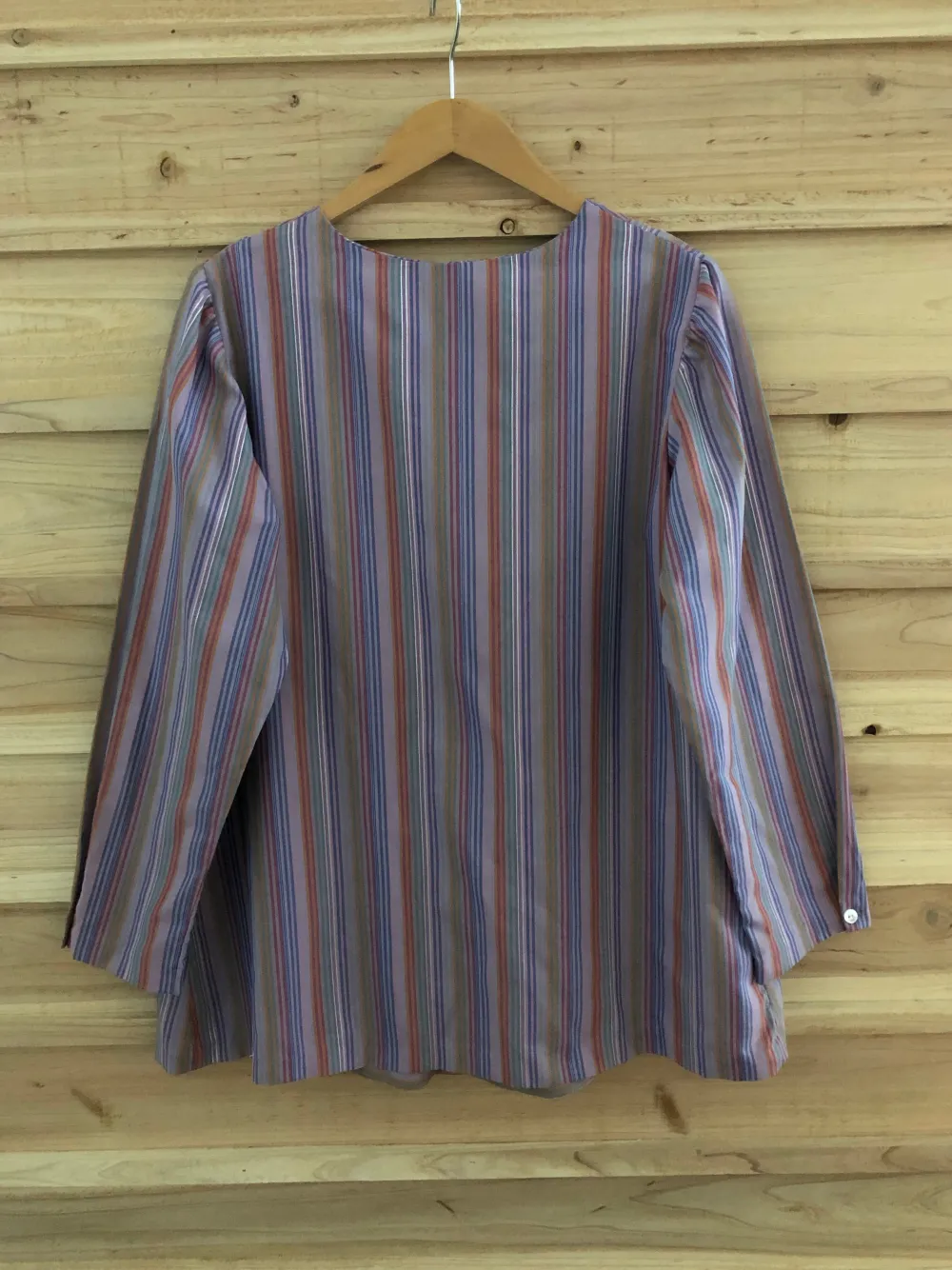 Clearance Vintage 70s Birds & Bees Stripe Peasant Top Vintage + Pre-Loved